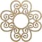 Ekena Millwork Cohen Wood Fretwork Pierced Ceiling Medallion, Hickory, 16"OD x 5 1/2"ID x 3/8"T CMWP16X16X0375COHI - alternate 1